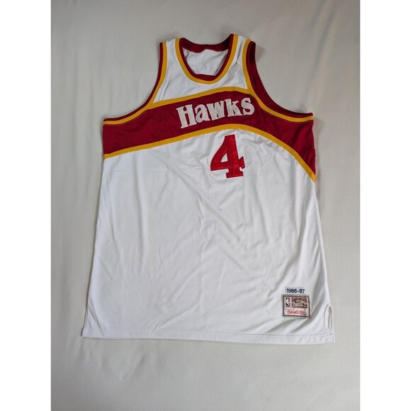 Mitchell & Ness Hardwood Classics Spud Webb Atlanta Hawks #4 NBA Basketball 2XL? - Picture 1 of 11